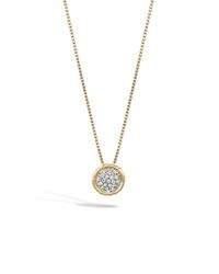 John Hardy | Metallic Bamboo Pendant Necklace In 18k Gold With Diamonds | Lyst