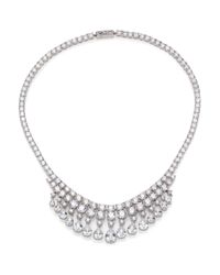 Adriana Orsini | Metallic Teardrop Fringe Collar Necklace | Lyst