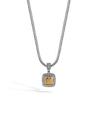 John Hardy | Metallic Classic Chain Medium Square Pendant | Lyst