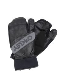 Oakley | Black Factory Leather & Nylon Trigger Mittens | Lyst