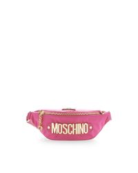 Moschino | Nylon Logo Fanny Pack Pink | Lyst