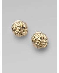 kate spade new york | Metallic Know The Ropes Knot Stud Earrings | Lyst