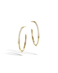 John Hardy | Metallic Bamboo Small Hoop Earrings | Lyst