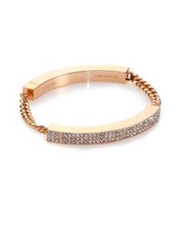 Vita Fede | Metallic Aria Crystal Id Bracelet/rose Goldtone | Lyst