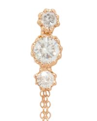 Sara Weinstock | Metallic Triple White Diamond Chain Stud Earrings | Lyst