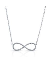 Anne Sisteron | 14kt White Gold Diamond Large Infinity Necklace | Lyst