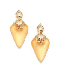 Alexis Bittar | Metallic Phoenix Deco Lucite, Jasper & Crystal Baguette Drop Earrings | Lyst