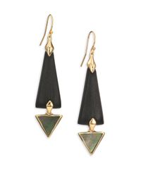 Alexis Bittar | Metallic Pop Surrealist Lucite & Black Mother-of-pearl Drop Earrings | Lyst