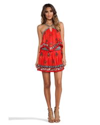 Free People | Pink Geo Garden Satin Tunic | Lyst