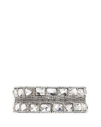 Philippe Audibert | Metallic Barbara Two-row Crystal Embellished Elasticated Bracelet | Lyst