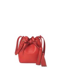 Polo Ralph Lauren | Red Mini Leather Bucket Bag | Lyst