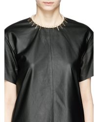 Joomi Lim | White 'vertigo' Geometric Metal Fretwork Pearl Necklace | Lyst