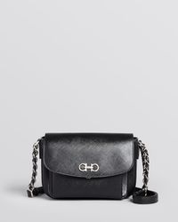 Ferragamo | Black Sandrine Shoulder Bag | Lyst