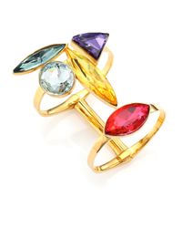 Ca&Lou | Metallic Elsa Crystal Cuff Bracelet | Lyst