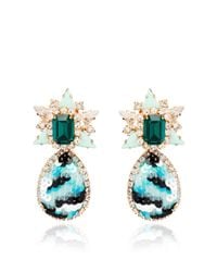 Shourouk | Green Galaxy Sequin Earrings in Mint | Lyst