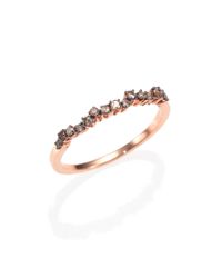 KALAN by Suzanne Kalan | Metallic Champagne Diamond & 14K Rose Gold Wavy Cluster Ring | Lyst