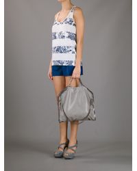 Stella McCartney | Gray Falabella Fold-Over Shopper Bag | Lyst