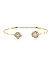 Anne Sisteron - Metallic 14kt Yellow Gold Diamond Slice Cuff - Lyst