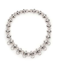 Giles & Brother | Metallic X Knot Chain Necklace | Lyst