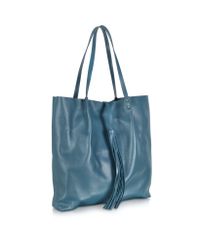 Jil Sander - Blue Dark Turquoise Tassel Minimal Tote - Lyst