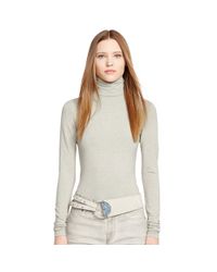 Ralph Lauren Black Label | Gray Cailee Stretch Turtleneck | Lyst