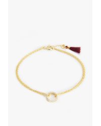 7 For All Mankind - Metallic Shashi Diamond Circle Bracelet - Lyst