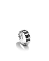 John Hardy | Black Bedeg Band Ring for Men | Lyst
