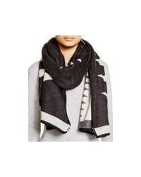 Fraas | Black Whipstitch Wrap Scarf | Lyst