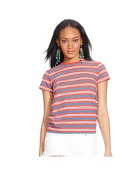 Polo Ralph Lauren | Red Striped Crewneck Tee | Lyst