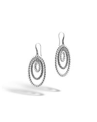 John Hardy | Gray Classic Chain Oval Orbital Earrings | Lyst