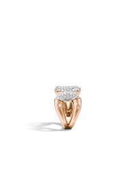 John Hardy | Metallic Bamboo Ring In 18k Gold With Diamonds | Lyst