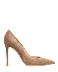 Gianvito Rossi | Natural 100mm Suede Pumps | Lyst
