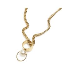 Chloé - Metallic Darcey Ring And Pearl Pendant Necklace - Lyst