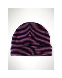 Polo Ralph Lauren | Blue Striped Cotton Hat | Lyst