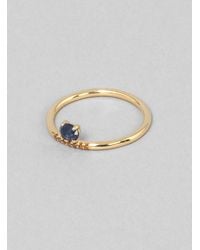 Mociun - Blue Stacked Sapphire Ring Gold - Lyst