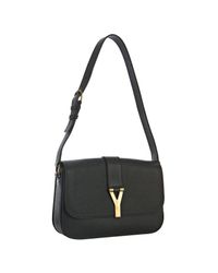 Saint Laurent | Black Chyc Large Flap Shoulder Bag | Lyst