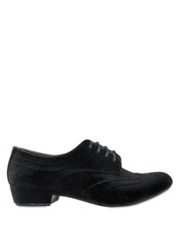 Melissa | Black Flocked Brogue Joy Lace-up Shoes | Lyst