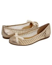 kate spade new york | Jump Metallic Mesh Ballet Flats | Lyst