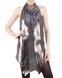 Trosman | Gray Metallic Print Jersey Tank Top | Lyst