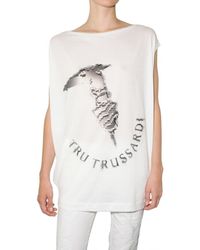 Tru Trussardi | White Crystal Lovers Limited Edition T-shirt | Lyst