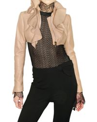 Valentino | Natural Nappa Bolero Leather Jacket | Lyst