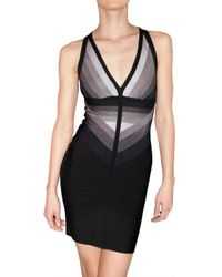 Hervé Léger | Black Gradient Bandage Dress | Lyst