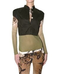A-lab Milano | Green Short Waxed Jacket | Lyst