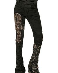 Balmain | Black Embellished Ankh Denim Jeans | Lyst