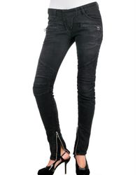 Balmain | Black Stretch Worn Out Quilted Jeans | Lyst