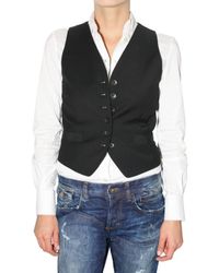 Dolce & Gabbana | Black Lace Back Waistcoat | Lyst