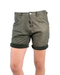 DROMe | Gray Loose Fit Leather Shorts | Lyst