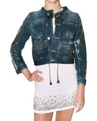 DSquared² | Blue Pvc and Denim Jacket | Lyst