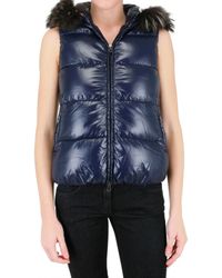 Duvetica | Blue Goccia Fur Vest Down Jacket | Lyst