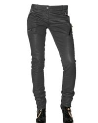 John Galliano | Black Stretch Satin Five Pocket Trousers | Lyst